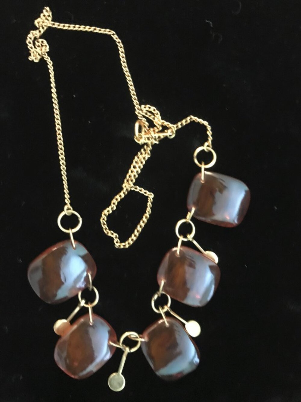 Baltic Amber and 9K Gold Necklace Vintage